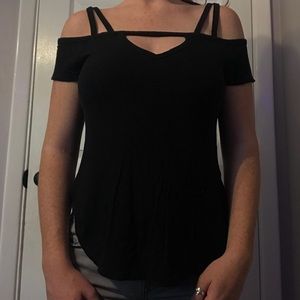 Black strappy tank